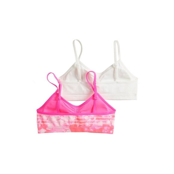 Maidendform Girl Set of 2 Pink Tye Dye White Training Bra Style 4350 Small - Picture 2 of 2